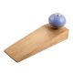 Slate Blue Round Ceramic Wooden Door Stopper